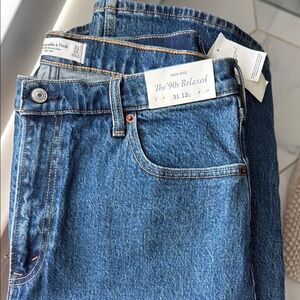 Abercrombie & Fitch Blue Straight Leg Jeans